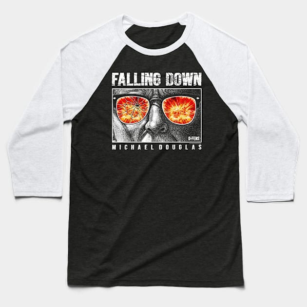 Falling Down, D-Fens, Cult Classic Baseball T-Shirt by PeligroGraphics